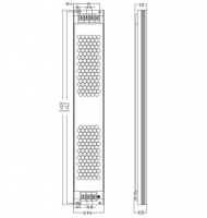 223034 Блок живлення 12В 300Вт 25А IP20 PL-SP-300W-C-12 Slim перфорований
